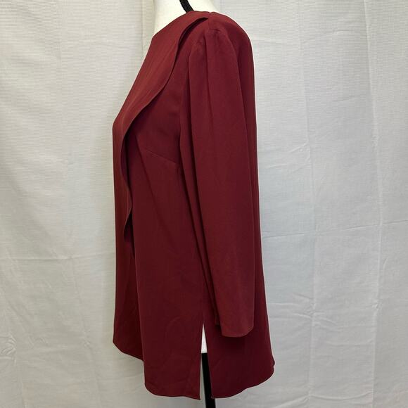 MM. LaFleur Red Long Sleeve Blouse - Size M - Picture 8 of 11
